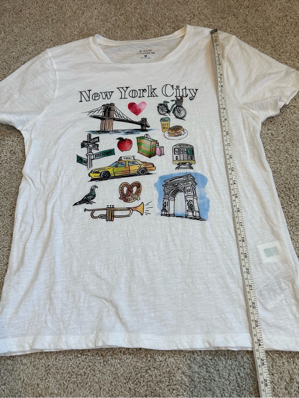 J Crew New York City Graphic Collectors Tee CL162 Size M - Picture 9 of 11